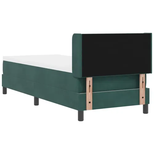 Box spring krevet Tamnozelena 200 x 80 cm Baršun - Tamnozelena 80 x 200 cm Dizajn s rombovima Cijena