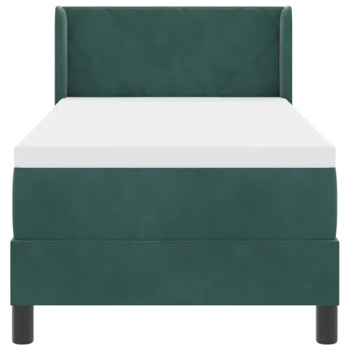 Box spring krevet Tamnozelena 200 x 80 cm Baršun - Tamnozelena 80 x 200 cm Dizajn s rombovima Cijena