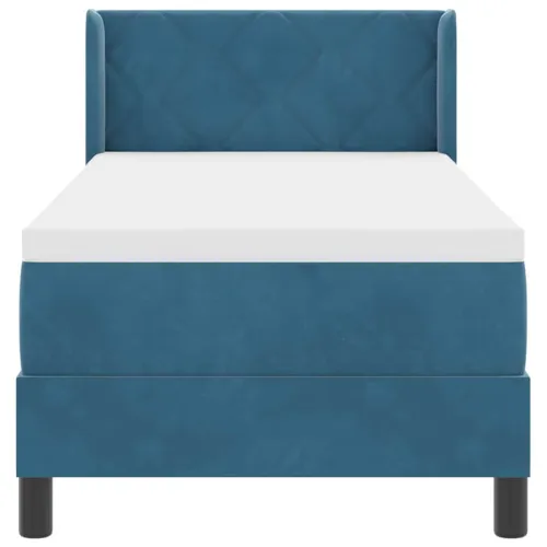 Box spring krevet Tamno plava 200 x 80 cm Baršun - Tamno plava 80 x 200 cm Dizajn s rombovima Cijena