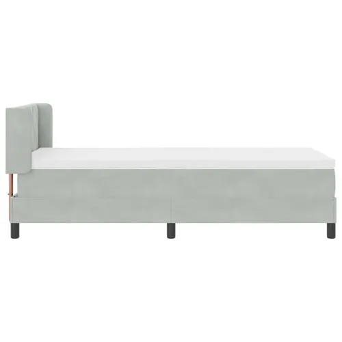 Box spring krevet Svijetlo siva 200 x 100 cm Baršun - Svjetlosiva 100 x 200 cm Dizajn s rombovima Cijena