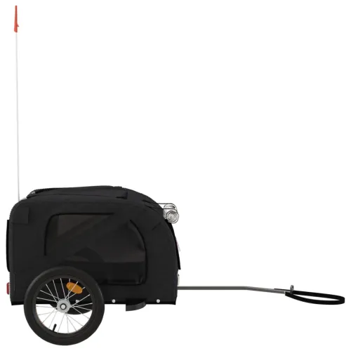 Prikolica za bicikl za ljubimce crna od tkanine i željeza - Crna 125 x 63 x 66 cm Cijena