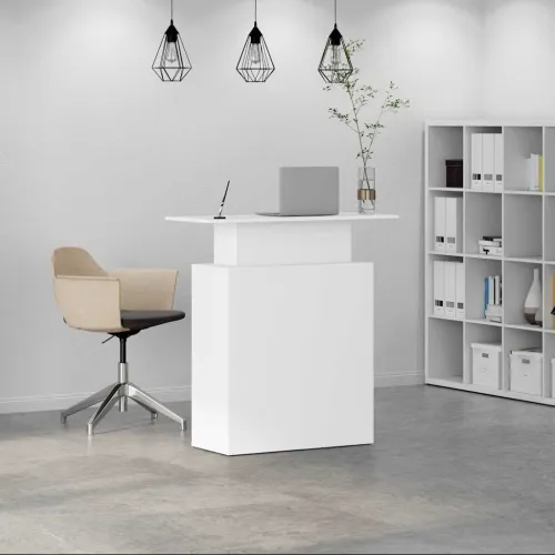 Recepcijski stol Bijeli 100x40x104 cm Inženirsko drvo - Bijela Bijela Cijena