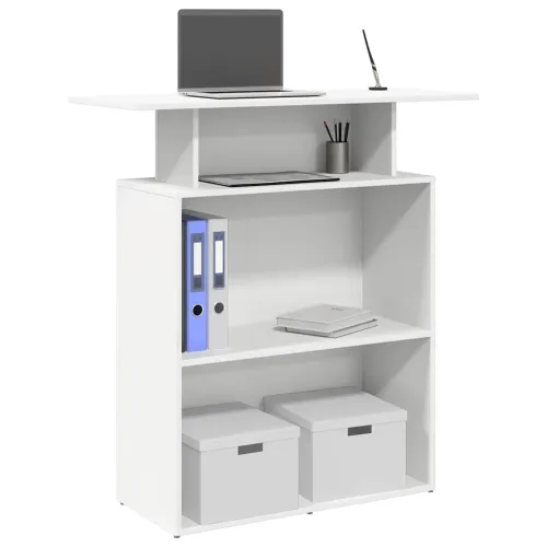 Recepcijski stol Bijeli 100x40x104 cm Inženirsko drvo - Bijela Bijela Cijena