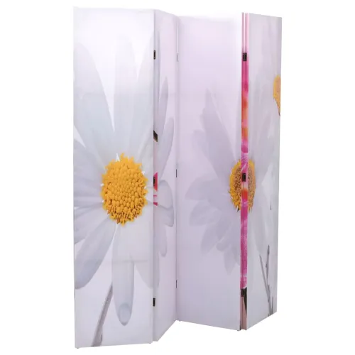 Paravan - Sklopiva sobna pregrada s uzorkom cvijeća 160 x 170 cm - Ružičasta 4 Cijena