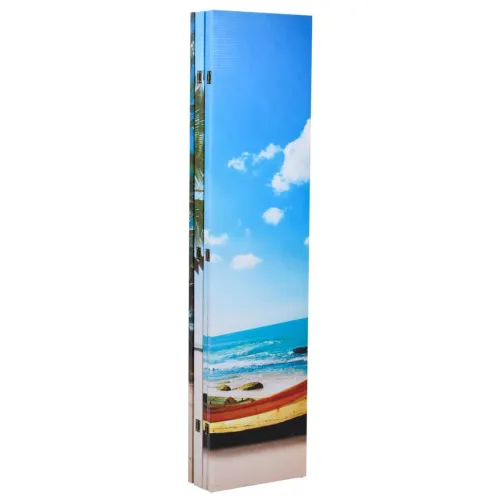 Paravan - Sklopiva sobna pregrada s uzorkom plaže 200 x 170 cm - Plava 5 Cijena