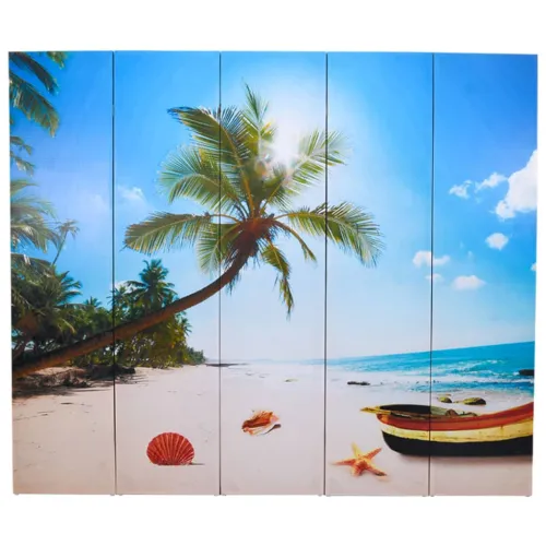 Paravan - Sklopiva sobna pregrada s uzorkom plaže 200 x 170 cm  - Plava 5 Plava 5 Cijena