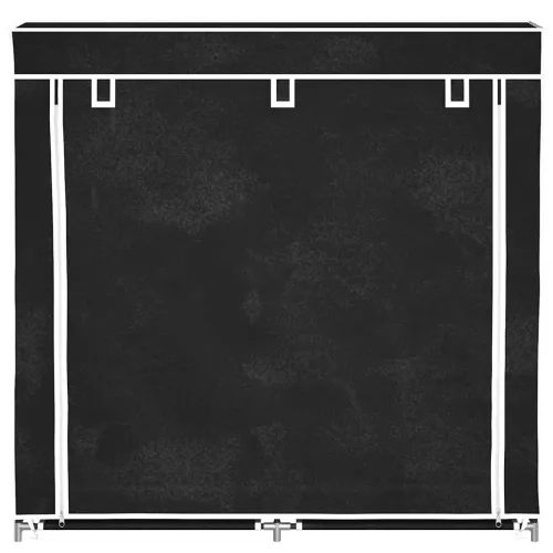 Ormarić za Cipele s Pokrovom od Tkanine 115 x 28 x 110 cm Crni - Crna Cijena
