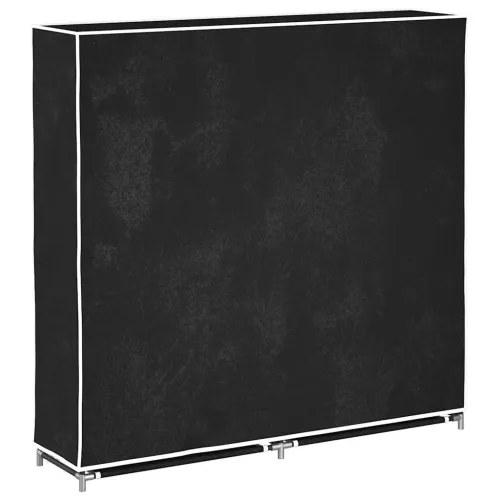 Ormarić za Cipele s Pokrovom od Tkanine 115 x 28 x 110 cm Crni - Crna Cijena