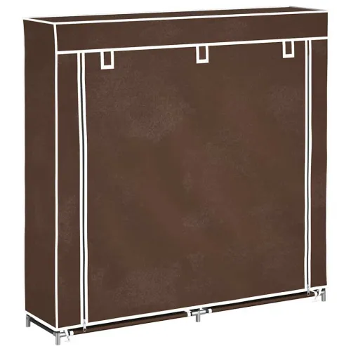 Ormarić za Cipele s Pokrovom od Tekstila 115 x 28 x 110 cm Smeđi  - Smeđa 115 x 28 x 110 cm 1 1 Cijena