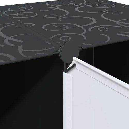 Modularni ormar s 9 odjeljaka 109x36,5x143 cm crno-bijeli  - Crno-bijelo 1 1 9 odjeljka Cijena