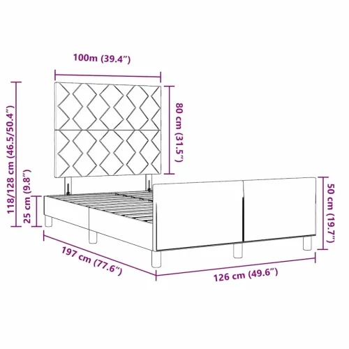Box spring krevet Svjetlosiva 120 x 190 cm Baršun - Svjetlosiva 120 x 190 cm Dizajn s rombovima Cijena