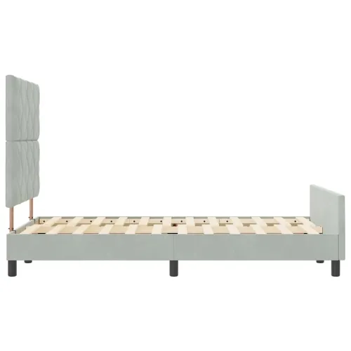 Box spring krevet Svjetlosiva 120 x 190 cm Baršun - Svjetlosiva 120 x 190 cm Dizajn s rombovima Cijena