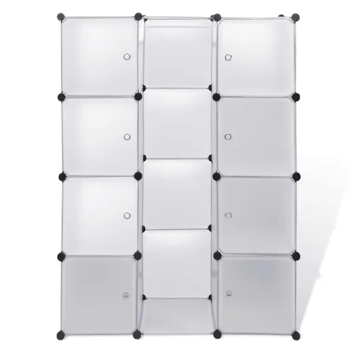 Modularni ormarić s 9 odjeljaka 109x36,5x143 cm bijeli  - Bijela 1 1 9 odjeljka Cijena