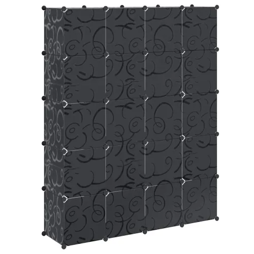Modularni ormarić s 14 pretinaca crno-bijeli 37x146x180,5 cm - Crno-bijelo 1 1 14 odjeljka Cijena