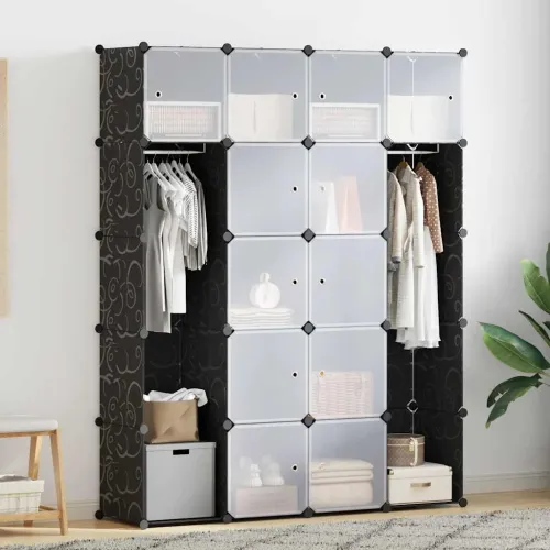 Modularni ormarić s 14 pretinaca crno-bijeli 37x146x180,5 cm - Crno-bijelo 1 1 14 odjeljka Cijena
