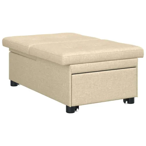 Krevet-sofa na razvlačenje Krema 194 x 50 x 82 cm tkanina - Krema Cijena