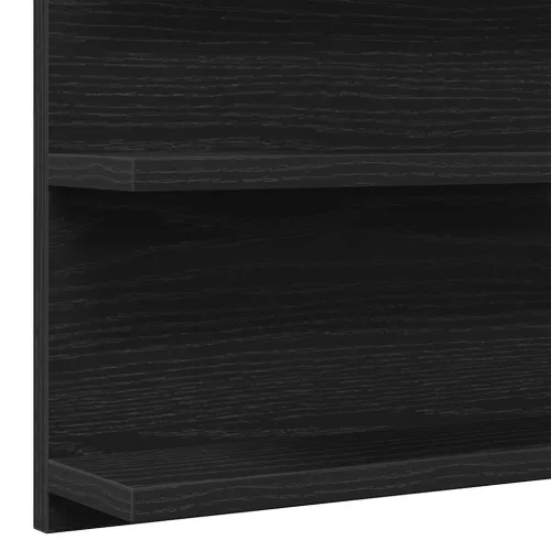 Ormarić za kupaonsko ogledalo crni hrast 90x11x45 cm inženjerski drvo - Crni hrast Cijena
