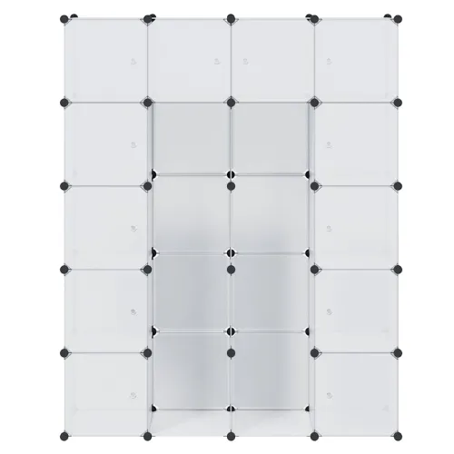 Modularni ormarić s 14 pretinaca bijeli 37 x 146 x 180,5 cm - Bijela 1 1 14 odjeljka Cijena