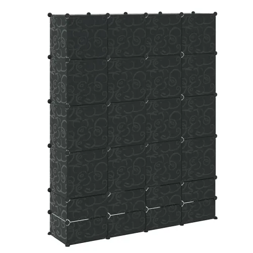Modularni ormarić s 18 pretinaca crno-bijeli 37x146x180,5 cm - Crno-bijelo 1 1 18 odjeljka Cijena