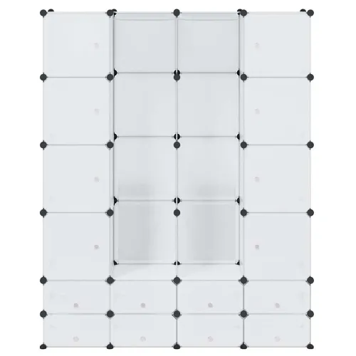 Modularni ormarić s 18 pretinaca bijeli 37 x 146 x 180,5 cm - Bijela 1 1 18 odjeljka Cijena