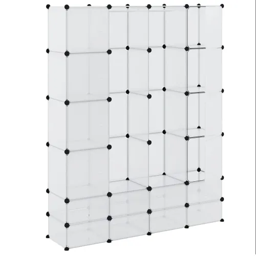 Modularni ormarić s 18 pretinaca bijeli 37 x 146 x 180,5 cm - Bijela 1 1 18 odjeljka Cijena