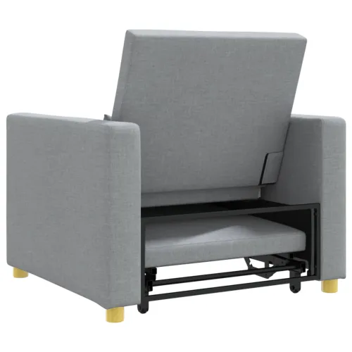 Sofa na razvlačenje Singl Svjetlosiva 90 x 165 x 87 cm tkanina - Svjetlosiva Cijena