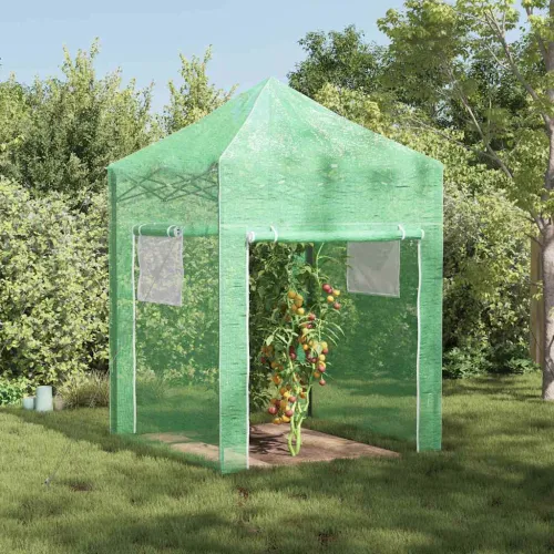 Staklenik s sklopivim okvirom Zelena 200 x 200 x 300 cm Željezo - 200 x 200 x 300 cm Cijena