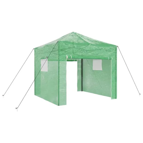 Staklenik s sklopivim okvirom Zelena 290 x 290 x 315 cm Željezo - 290 x 290 x 315 cm Cijena