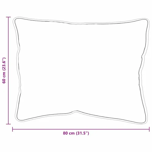 Jastuk 2 kom. 80 x 60 x 20 cm Poliester Bijela - 60 x 80 cm 2 Cijena