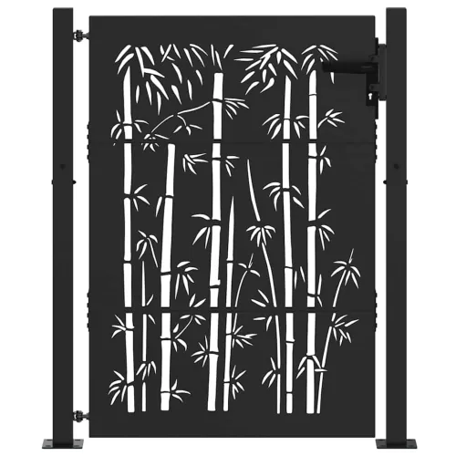 Dvorišna vrata - Vrtna vrata 110 x 130 cm Crna Može se zaključati - 100 x 125 cm Crna Cijena