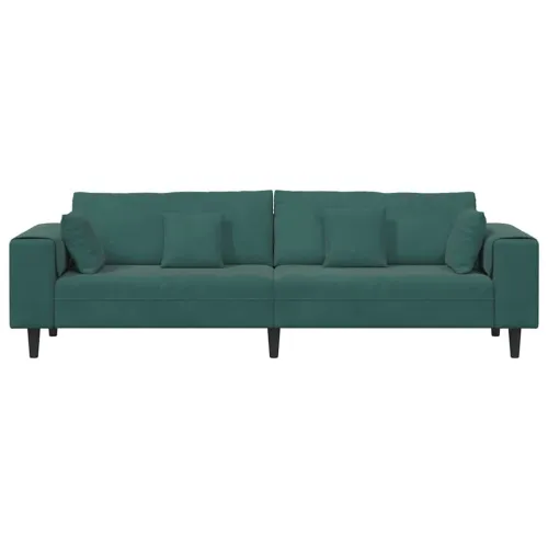 Sofa Tamnozelena 250 x 77 x 76 cm Baršun - Tamnozelena bez otomana Cijena