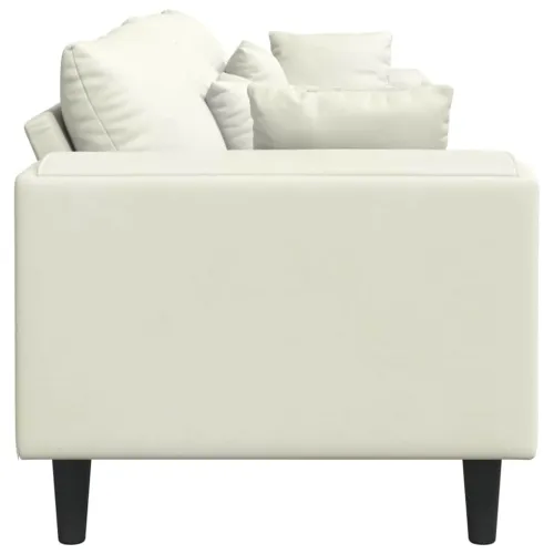 Sofa Krema 250 x 77 x 76 cm Baršun - Krema bez otomana Cijena