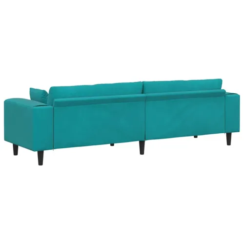 Sofa Tirkizna 250 x 77 x 76 cm Baršun - Tirkizna bez otomana Cijena