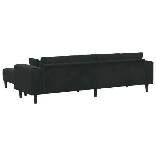 Sofa 3 kom. Crna Baršun - Crna s otomanom Cijena