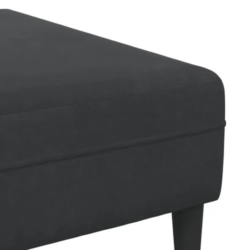 Sofa 3 kom. Crna Baršun - Crna s otomanom Cijena