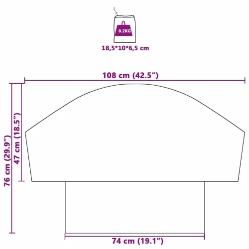 Poklopac kotača Crna i Plava 108 x 76 cm oxford Cijena