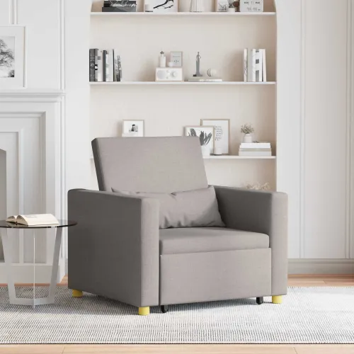 Sofa na razvlačenje Singl Sivo-smeđa tkanina - Sivo-smeđa Cijena