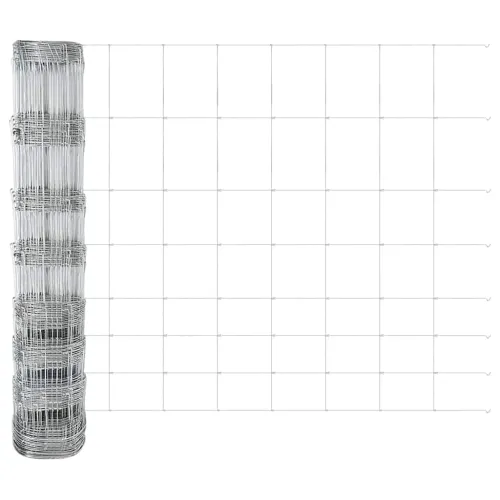 Temeljna zavarena žičana ograda 25 x 1 m Pocinčani čelik Mreža - 25 x 1 m 15 cm (8 žica) Fiksacija na tlo Cijena