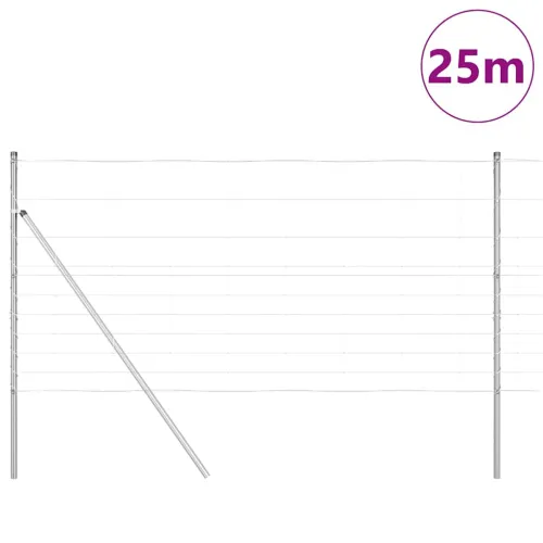 Temeljna zavarena žičana ograda 25 x 1,2 m Pocinčani čelik - 25 x 1,2 m 30 cm (10 žica) Fiksacija na tlo Cijena