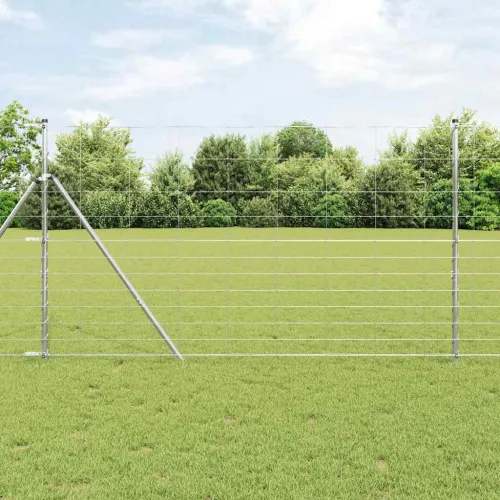 Temeljna zavarena žičana ograda 25 x 1,4 m Pocinčani čelik - 25 x 1,4 m 30 cm (12 žica) Fiksacija na tlo Cijena