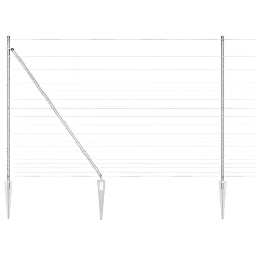 Zavareno žičano ograđivanje s bodljama 25 x 1,6 m Srebrna Mreža - 25 x 1,6 m 30 cm (20 žica) Vijak sidro fiksacija Cijena