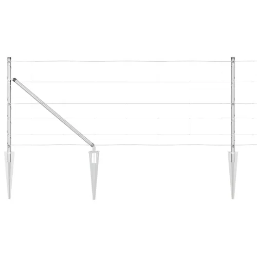 Zavareno žičano ograđivanje s bodljama 50 x 0,8 m Srebrna Mreža - 50 x 0,8 m 30 cm (6 žica) Vijak sidro fiksacija Cijena