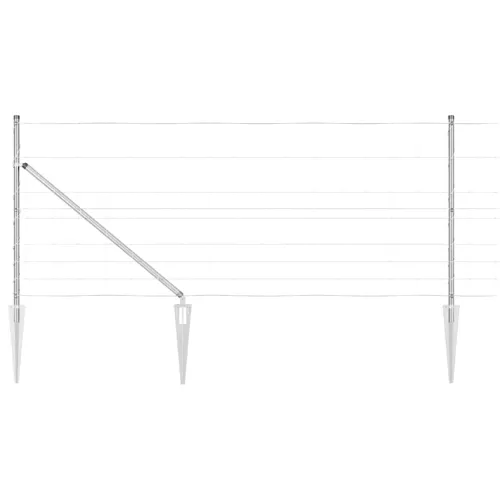 Zavareno žičano ograđivanje s bodljama 50 x 1 m Pocinčani čelik - 50 x 1 m 15 cm (8 žica) Vijak sidro fiksacija Cijena