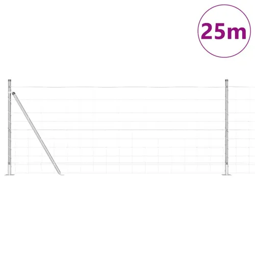Zavareno žičano ogradno mreža s betonskom podlogom 25 x 1 m - 25 x 1 m 15 cm (10 žica) Betonska baza fiksacija Cijena