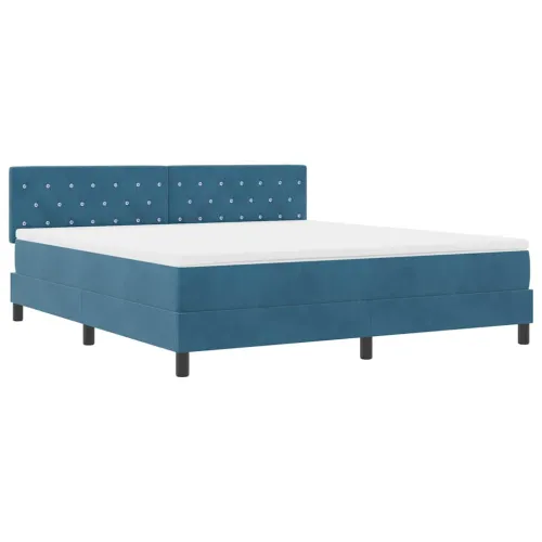 Box spring krevet Tamno plava 180 x 200 cm Baršun - Tamno plava 180 x 200 cm Kristal s dugmadima Cijena