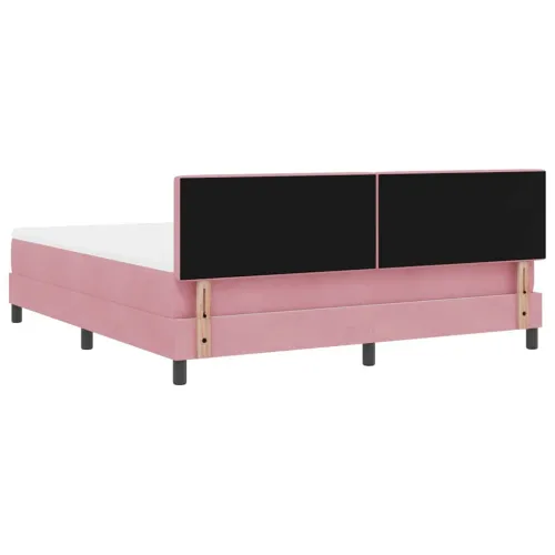 Box spring krevet Ružičasta 180 x 200 cm Baršun - Ružičasta 180 x 200 cm Kristal s dugmadima Cijena