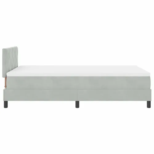Box spring krevet Svijetlo siva 120 x 190 cm Baršun - Svjetlosiva 120 x 190 cm Dizajn s rombovima Cijena