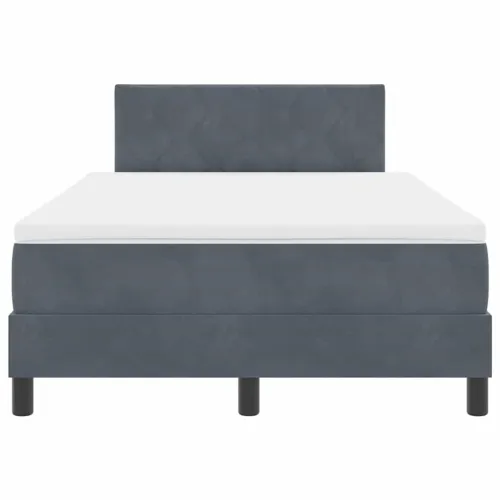 Box spring krevet Tamno siva 120 x 190 cm Baršun - Tamno siva 120 x 190 cm Dizajn s rombovima Cijena