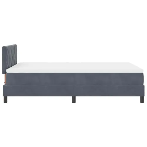 Box spring krevet Tamno siva 120 x 190 cm Baršun - Tamno siva 120 x 190 cm Dizajn s rombovima Cijena