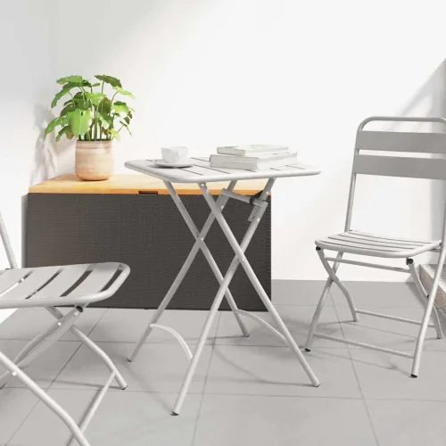 Bistro Stol Bež 55 x 55 x 72,5 cm Čelik s prahom - Bež Cijena